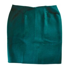 Talbots Emerald Green Pencil Skirt Wool Blend Textured (Size Petite 18)